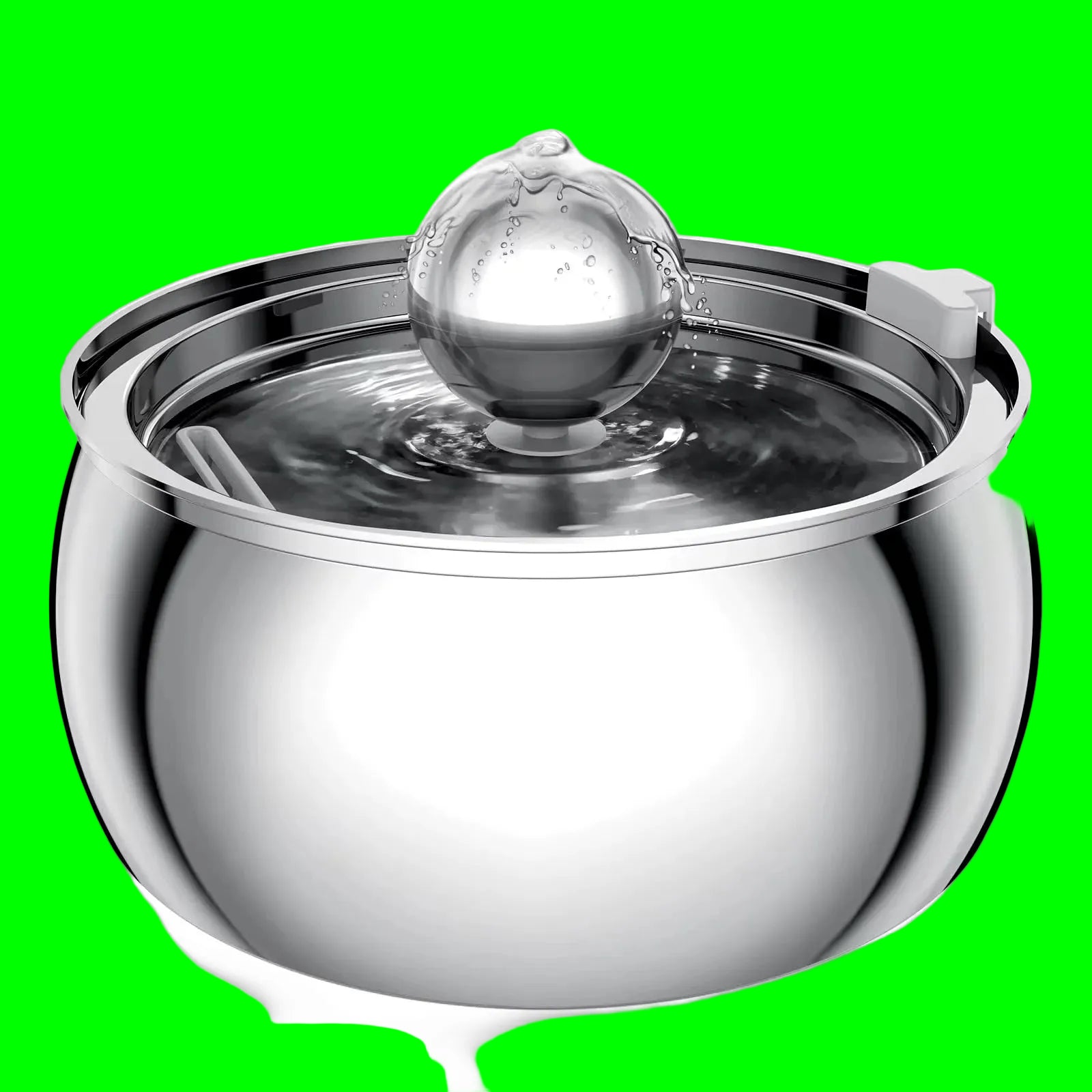 304 Stainless Steel Pet Water Fountain 4L/135 Oz with Faucet Silent Filter Automatic Dog Water Fountain Live Water Circulation